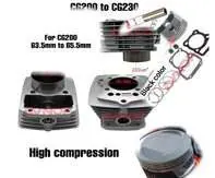 KIT DE CILINDRO CG 200: 65,5 MM CON PARTE SUPERIOR CONVEXA MODIFICADA PISTÓN