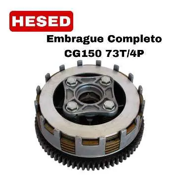 CG125 CONJUNTO DE EMBRAGUE 4 VÁSTAGOS 5 PLACAS 73T