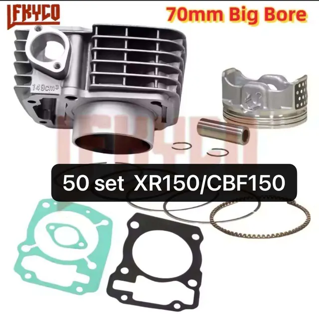 KIT DE CILINDRO XR150/CBF150: 70MM PLATA
