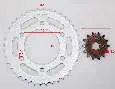 SPROCKET (DEL+TRA) 428H- 40/14TH FZ16/SZ16R