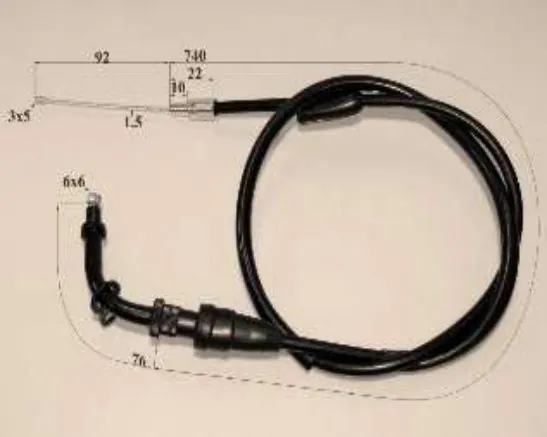 CABLE DE ACELERADOR HJ 125