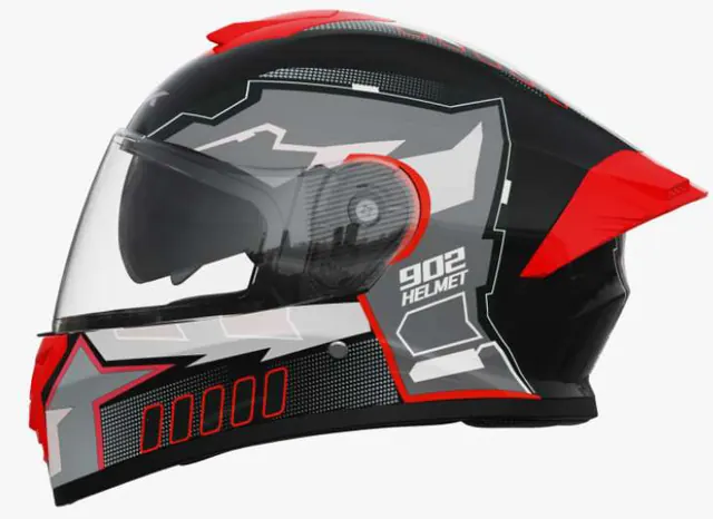 CASCO HESED NEGRO GRIS ROJO TALLA M/L/XL