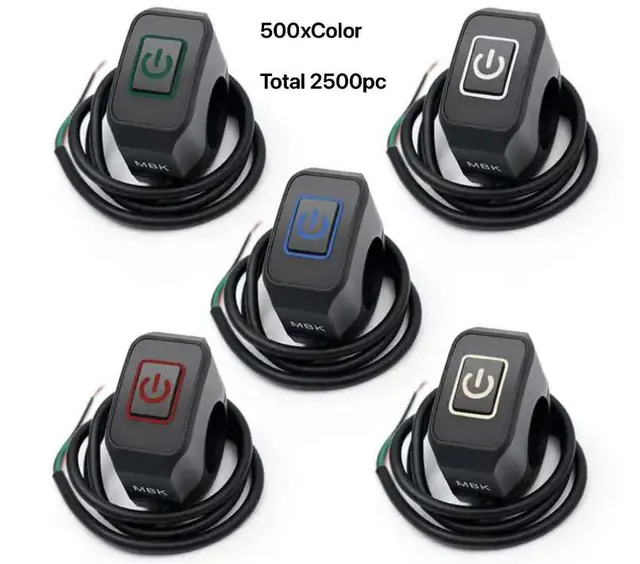 SWITCH CON LUZ(GREEN, WHITE, BLUE, RED, YELLOW)
