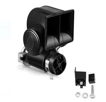 BOCINA DE AIRE DE CARACOL FARBIN CON ARNÉS DE RELÉ DE COMPRESOR DE 12V 15DB