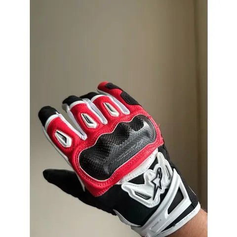 guantes alpinestars rojo fibra